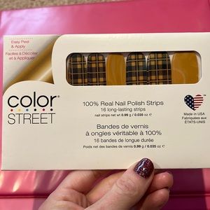 Brand new, sealed Color Street nail polish strips in Breaking Plaid